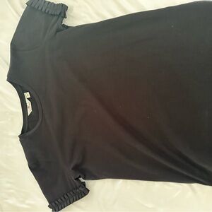 Vineyard Vines Black Ruffled Short Sleeve Tee